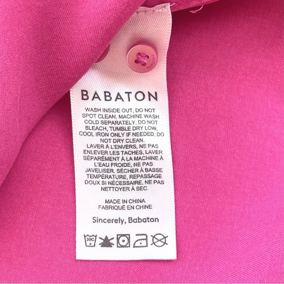 Babaton Aritzia Utility Shirt, Pink, Relaxed Fit, Tencel Lyocell Fabric, Large - Picture 6 of 8